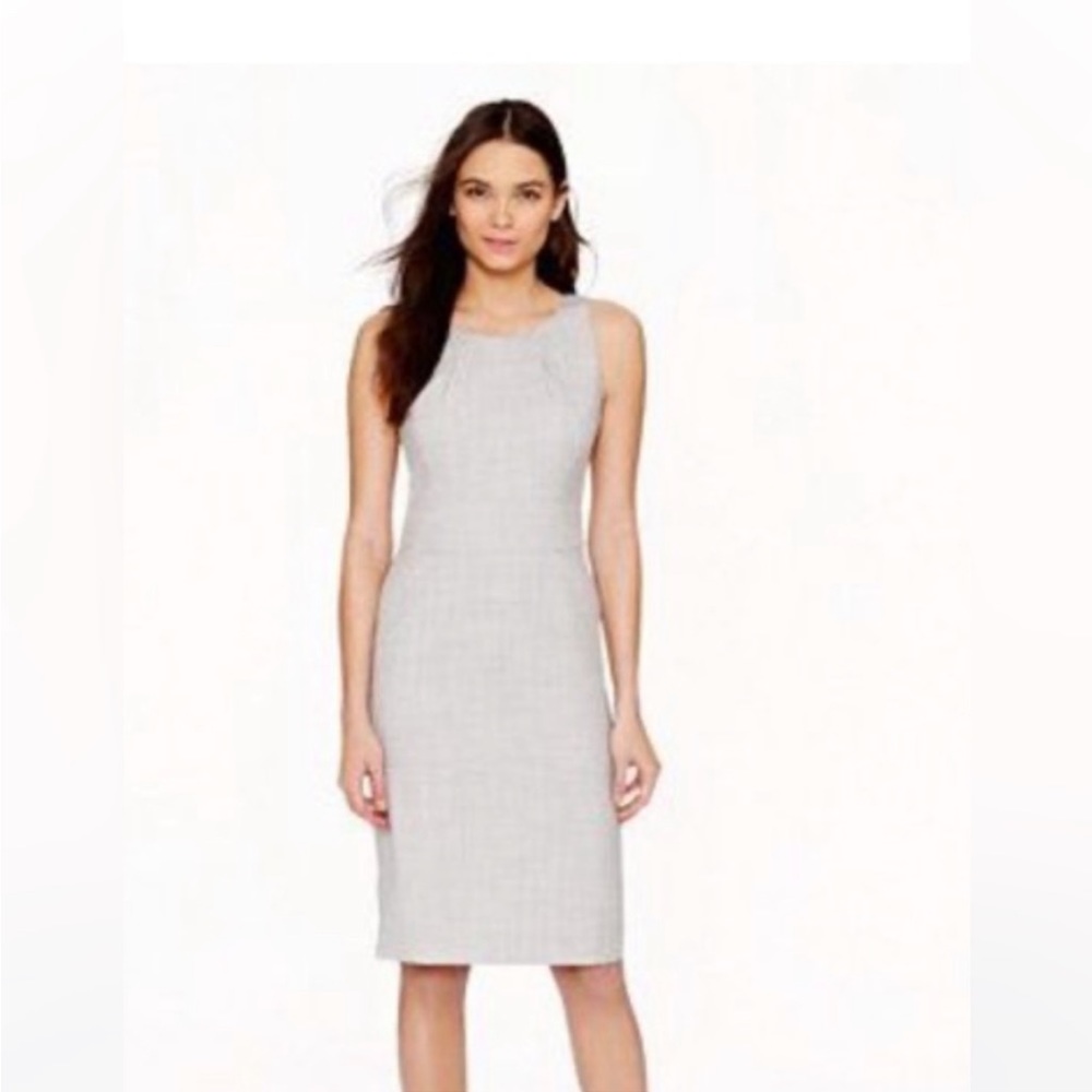 J. Crew Emmaleigh sleeveless gray tailored dress
